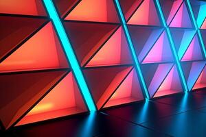 Sleek Modern Geometric Glowing Shapes Outline Background photo