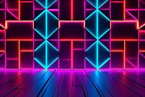 Sleek Modern Geometric Glowing Shapes Outline Background photo
