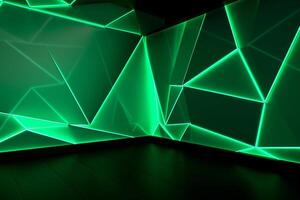 Sleek Modern Geometric Glowing Shapes Outline Background Generative AI photo