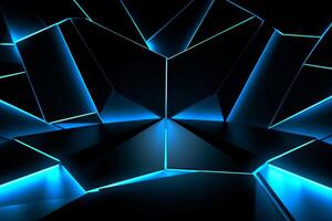 Sleek Modern Geometric Glowing Shapes Outline Background photo