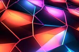 Sleek Modern Geometric Glowing Shapes Outline Background photo