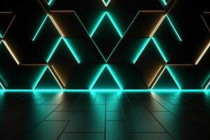 Sleek Modern Geometric Glowing Shapes Outline Background photo