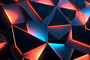 Sleek Modern Geometric Glowing Shapes Outline Background photo
