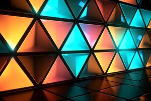Sleek Modern Geometric Glowing Shapes Outline Background photo