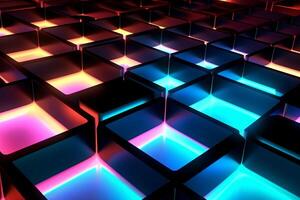 Sleek Modern Geometric Glowing Shapes Outline Background photo