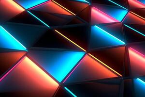 Sleek Modern Geometric Glowing Shapes Outline Background photo