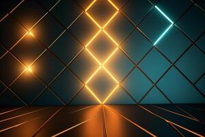 Sleek Modern Geometric Glowing Shapes Outline Background photo