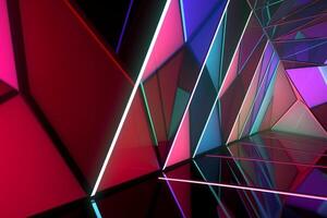 Sleek Modern Geometric Glowing Shapes Outline Background photo