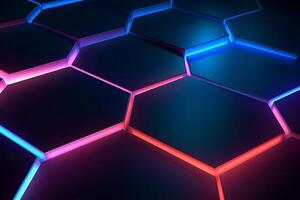Sleek Modern Geometric Glowing Shapes Outline Background photo