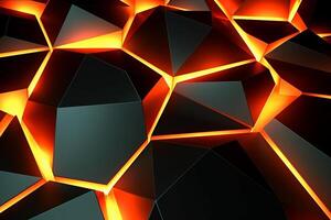 Sleek Modern Geometric Glowing Shapes Outline Background photo