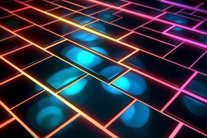 Sleek Modern Geometric Glowing Shapes Outline Background photo