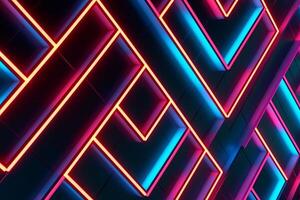 Sleek Modern Geometric Glowing Shapes Outline Background photo