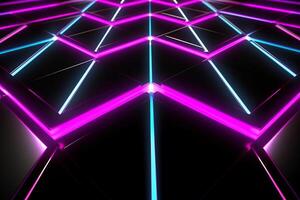 Sleek Modern Geometric Glowing Shapes Outline Background photo