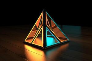 Sleek Modern Geometric Glowing Shapes Outline Background photo