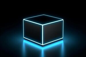 Sleek Modern Geometric Glowing Shapes Outline Background photo