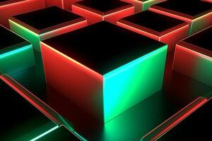 Sleek Modern Geometric Glowing Shapes Outline Background photo