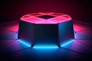 Sleek Modern Geometric Glowing Shapes Outline Background photo