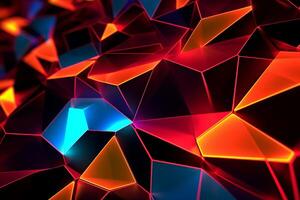 Sleek Modern Geometric Glowing Shapes Outline Background photo