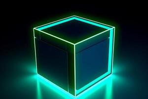 Sleek Modern Geometric Glowing Shapes Outline Background photo
