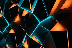 Sleek Modern Geometric Glowing Shapes Outline Background photo