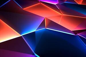 Sleek Modern Geometric Glowing Shapes Outline Background photo