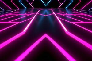 Sleek Modern Geometric Glowing Shapes Outline Background photo