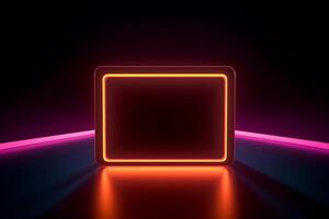 Sleek Modern Geometric Glowing Shapes Outline Background photo