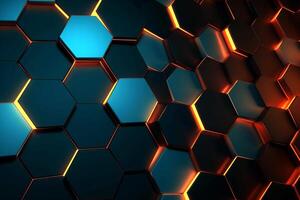 Sleek Modern Geometric Glowing Shapes Outline Background photo
