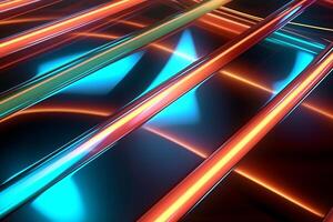 Sleek Modern Geometric Glowing Shapes Outline Background photo