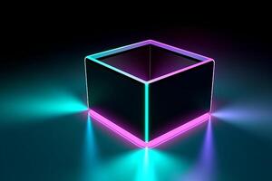 Sleek Modern Geometric Glowing Shapes Outline Background photo