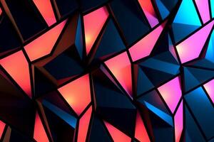 Sleek Modern Geometric Glowing Shapes Outline Background photo