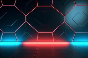 Sleek Modern Geometric Glowing Shapes Outline Background photo