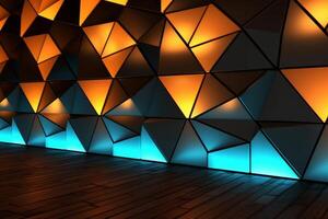 Sleek Modern Geometric Glowing Shapes Outline Background photo
