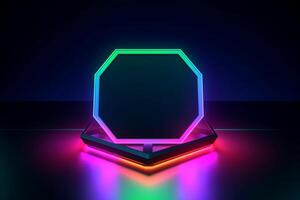 Sleek Modern Geometric Glowing Shapes Outline Background photo
