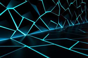 Sleek Modern Geometric Glowing Shapes Outline Background photo