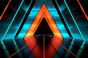 Sleek Modern Geometric Glowing Shapes Outline Background photo