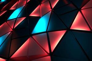 Sleek Modern Geometric Glowing Shapes Outline Background photo