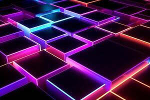 Sleek Modern Geometric Glowing Shapes Outline Background photo