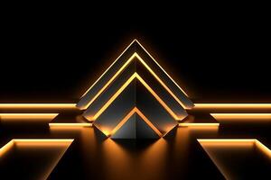 Sleek Modern Geometric Glowing Shapes Outline Background photo
