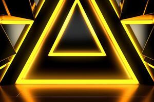 Sleek Modern Geometric Glowing Shapes Outline Background photo
