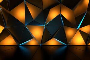 Sleek Modern Geometric Glowing Shapes Outline Background photo
