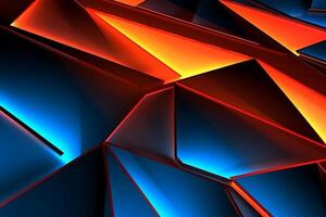 Sleek Modern Geometric Glowing Shapes Outline Background photo