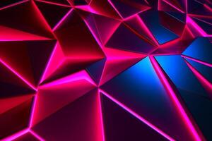 Sleek Modern Geometric Glowing Shapes Outline Background Generative AI photo