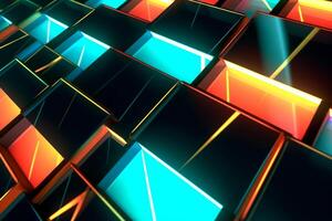 Sleek Modern Geometric Glowing Shapes Outline Background photo