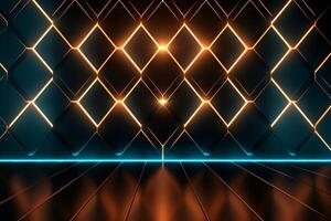 Sleek Modern Geometric Glowing Shapes Outline Background photo