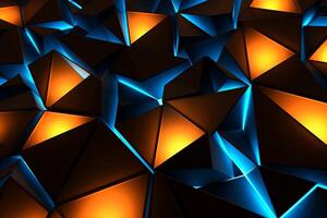 Sleek Modern Geometric Glowing Shapes Outline Background photo