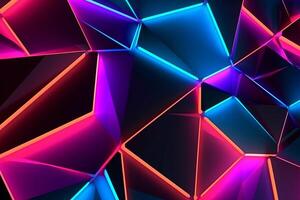 Sleek Modern Geometric Glowing Shapes Outline Background photo