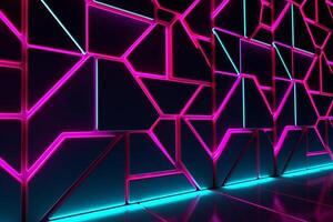 Sleek Modern Geometric Glowing Shapes Outline Background photo