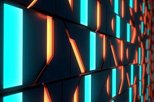 Sleek Modern Geometric Glowing Shapes Outline Background photo