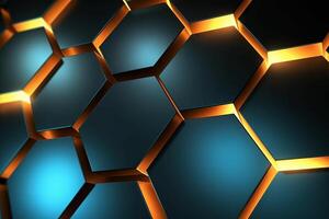 Sleek Modern Geometric Glowing Shapes Outline Background photo
